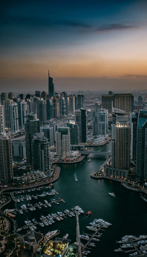 Aerial view of Dubai